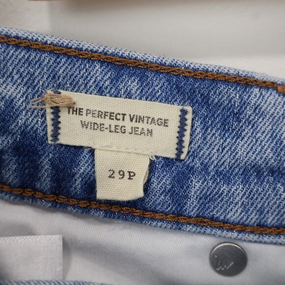 Madewell The Petite Perfect Vintage Wide Leg Jean Size 29 P Enmore Wash - Picture 5 of 7